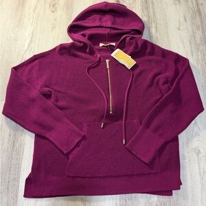 Michael Kors Purple Hooded Sweater